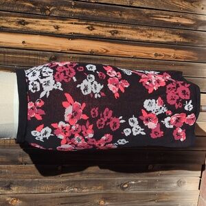 Ann Taylor Pink and Black Textured Knit Knit